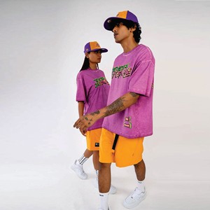 Camiseta gráfica de estilo punk de calle alta: ropa informal de hip hop para hombres de vendedor caliente, lavado a la piedra - Product Image 2