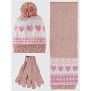 Ensemble de gants Beanie avec écharpe pour filles pour le confort et le style. - Product Image 1
