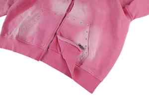 Sweat à capuche en molleton français vintage délavé au soleil, poids lourd, personnalisé, 100% coton, lavé à l'acide, streetwear pour hommes - Product Image 4