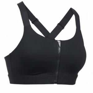 Soutien-gorge de sport zippé pour femme avec logo personnalisé, haute élasticité, sans armatures, haut de yoga, fermeture avant, dos croisé, vêtements de sport en gros - Product Image 1