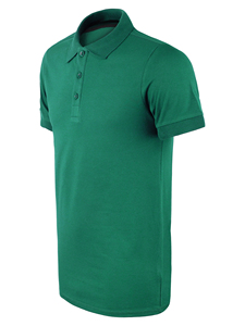 Polos pour hommes %95 coton %5 lycra 180 GSM couleur verte - Product Image 3