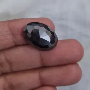 20克拉黑色碳硅石椭圆形刻面钻石用于钻石珠宝其他钻石吊坠