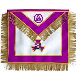 Elegante delantal Regalia con textura suave, detalles finos y borde decorativo elaborado para uniformes ceremoniales y eventos rituales - Product Image 4