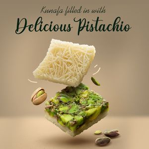 Al Sultan Luxury Oriental 500g Dessert Pistache aromatisé Balloriah Halal Bonbons Meilleures citations pour Noël Style frais en vrac - Product Image 2