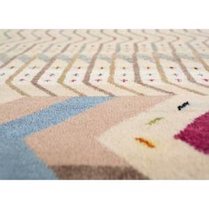 Alfombra Manchaha Ivory de Lana y Seda Anudada a Mano con Patrón Geométrico para Sala de Estar, Alfombra Rectangular Tipo Rompecabezas para Adolescentes, Modelo Lub-95 - Product Image 3