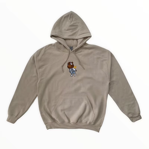 Sudadera con Capucha Gris de Alta Calidad Personalizada por el Fabricante con Lavado Ácido y Acabado Desgastado - Product Image 1