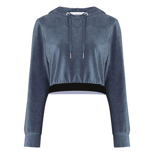 Nouvelle mode femmes Crop Top Hoodies top qualité personnalisée faire créer votre propre design femmes Crop Top Hoodies - Product Image 5