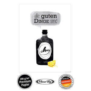 Impresión artística minimalista de bodegón: Todo lo que es bueno es lo que es seco - Product Image 2