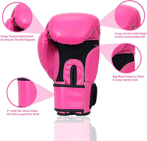 Guantes de Boxeo Profesionales de Alta Calidad 2025, 14 oz, de Cuero con Cordones, Coloridos, que Absorben la Humedad, Nuevo Modelo, Personalizados, al por Mayor - Product Image 6