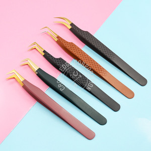 Nouveau volume russe pince à cils en fibre pince à épiler volume de botte antidérapant pointe à 90 degrés pince à épiler d'extension de cils courbe classique - Product Image 1