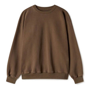 Sweat-shirt Homme Col Rond Oversize Personnalisable Haute Qualité 100% Coton 350g Hiver Uni Épaules Tombantes - Product Image 1