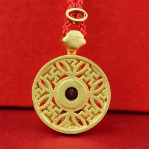 Pasirley Unisex collana con ciondolo cerchio turchese placcato in argento 925 elegante accessorio di moda per anniversario con <span class=keywords><strong>nodo</strong></span> fortunato - Product Image 5