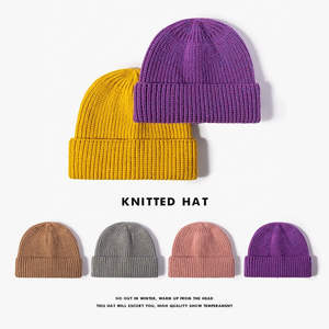 2025 Customized Wholesale Autumn <b>Winter</b> Beanie <b>Hats</b> for Men <b>Women</b> Warm Knitted Cuffed Skull Jacquard Cap - Product Image 6