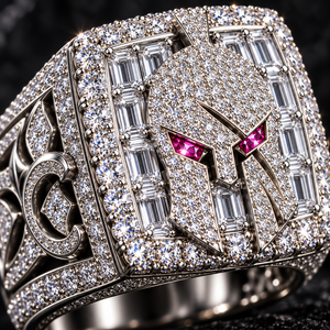 Bague Hip Hop en Argent 925 avec Moissanite VVS Taille Baguette, Sertie de Pierres, Testée au Diamant, Bijou Fin pour Homme – Nouvelle Collection à Succès - Product Image 2