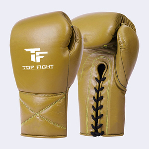 Gants de boxe en cuir confortables personnalisés avec sangle Velcro, logo privé OEM, gants d'entraînement pour hommes - Product Image 4
