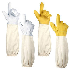 Guantes de apicultura con puño elástico de alta calidad 2025, mangas largas de lona ventiladas, cuero resistente al desgaste, OEM/ODM disponible - Product Image 2