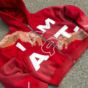 Sudaderas con Capucha y Cierre Completo para Hombre, Tejidas en Algodón 100%, Estampadas con Diseño Personalizado de 500 g/m², Estilo Holgado, Otoñales - Product Image 3