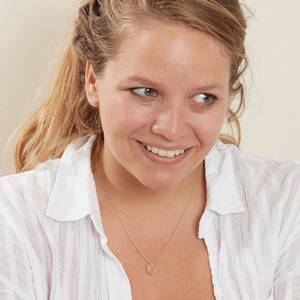 คุณภาพดีเยี่ยม925แข็งชุบทองเงินสเตอร์ลิงชมพูธรรมชาติจี้อัญมณีควอตซ์อัญมณีสร้อยคอเครื่องประดับ - Product Image 4