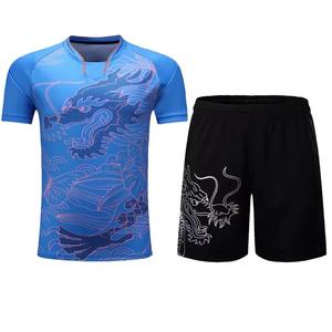 Polo de entrenamiento de tenis y pantalón corto para uniforme de bádminton unisex, conjunto de uniforme de tenis sublimado transpirable - Product Image 1