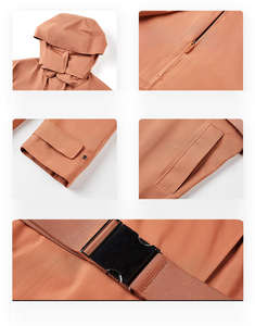 Vêtements de sport pour femmes, veste coupe-vent longue amovible - Tenues de sport imperméables et coupe-vent pour femmes - Product Image 2