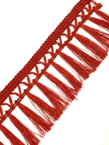 Kushang Textile SWJ-T58, Borla de Fibra de Poliéster Colorida de 10 cm de Ancho, Encaje con Flecos para Textiles del Hogar, Accesorios de Ropa, Alfombras - Product Image 2