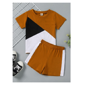 Nouvel Ensemble de Survêtement en Laine pour Enfants Deux Pièces Tenue d'Été Uni Personnalisable pour Garçon Vente en Gros Vêtements pour Garçons - Product Image 3