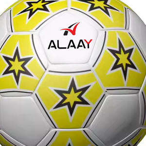 Alaay Ballon de football personnalisable cousu à la machine Couverture en PVC et PU Motifs colorés - Product Image 2