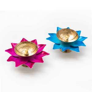 Lotus de calidad multicolor The Divine Urli Diya Llama de tranquilidad Lotus Design Urli Diya - Product Image 4