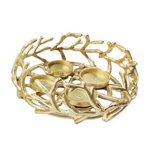 Portavelas de Metal dorado, decoración para vacaciones, estilo europeo, hecho a mano, decoración de boda, aluminio votivo, chapado en oro con vidrio - Product Image 3