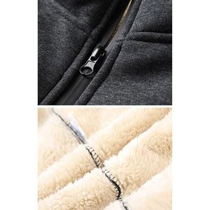 2024/2025 Custom Logo Winter <b>Sherpa</b> <b>Fleece</b> Jacket for <b>Men</b> Thick Loose Teddy <b>Fleece</b> Stand Collar Canvas Half Zip New Coated - Product Image 6