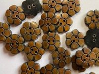 Boutons en corne de buffle de haute qualité, écologiques, modernes, grands, à motifs étoile, cœur, carré, pour manteaux et chemises pour femmes, boutons bruts