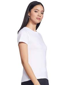 Camiseta de Jersey de Verano para Mujer, de Primera Calidad, Personalizada, Informal, Ajustada, Transpirable, con Estampado Sólido, OEM - Product Image 3