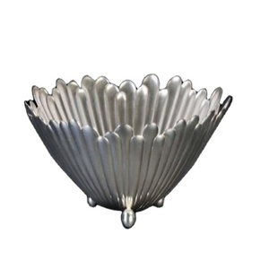 ชามมีสไตล์สําหรับเครื่องครัวบ้านโรงแรมร้านอาหารวันที่ผลไม้แฮนด์เมดโลหะเงินและเรซิ่นชามเสิร์ฟทรงกลมอุปกรณ์โรงแรม - Product Image 4