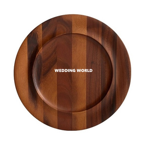 Nouvelle assiette en bois de forme ronde, articles de mariage de créateur fait à la main, plats de restaurant, assiettes en bois de vente en gros - Product Image 5