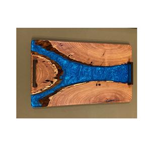 Plateau de service de fruits fait à la main en bois d'acacia naturel et plateau de service en résine de haute qualité à bas prix pour Offre Spéciale - Product Image 4