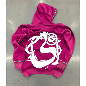 Invierno peso pesado French Terry 100% algodón de gran tamaño Zip Hoodie DTG estampado ácido lavado doble capucha Boxy estilo hombres - Product Image 6