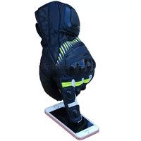 Guantes de Motocicleta Unisex Antideslizantes con Pantalla Táctil, Protección UV, de Cuero PU, con Hebilla, Impermeables, de Secado Rápido, para Ciclismo