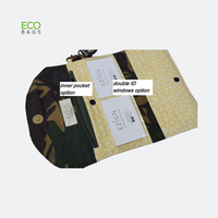 Dompet Organizer Kanvas Katun Ramah Lingkungan dari Pabrik Hanoi Canvas JSC Vietnam, Desain Kustom Gaya Vintage dengan Huruf