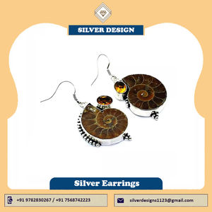 Pendientes de piedra citrina Ammanoite de Plata de Ley 925, diseño de moda, joyería de gota, Plata sólida, características elegantes de moda - Product Image 6