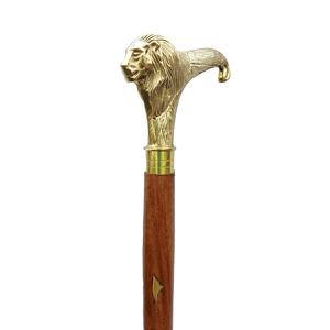 Bastón de madera plegable de estilo moderno con mango de latón Diseño abstracto para ocasiones de simpatía - Product Image 2