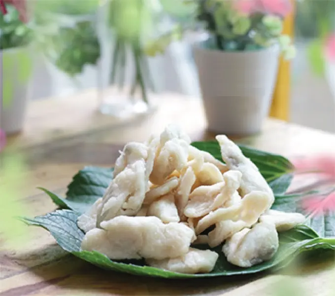 Combinación única de dulce y crujiente con fruta SOURSOP seca en rodajas de Vietnam