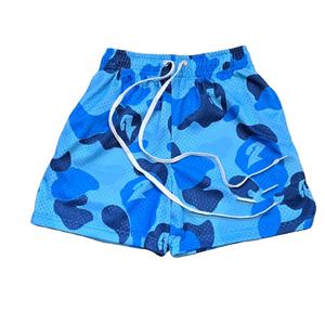 Pantalones Cortos Casuales de Verano para Hombre, Estilo Urbano, Camuflaje, Estampado Puff, Cierre con Cordón, Resistentes al Viento, Sublimados, Holgados, de Malla - Product Image 1