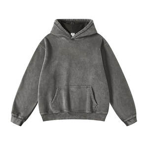 Pull surdimensionné lavage à l'acide sweat à capuche poids lourd athlétique Vintage sweat Streetwear avec serviette broderie - Product Image 3