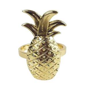 Anneau de serviette hexagonal doré au design personnalisé, décoration de table d'hôtel en métal, utilisation de l'anneau de serviette pour les mariages à l'hôtel - Product Image 3