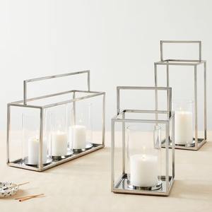 Set of 4 <b>Black</b> Stylish Candle Lanterns Decorative Lighting for Home Decor Kitchen Decor Living Room Tabletop and <b>Side</b> Display - Product Image 3