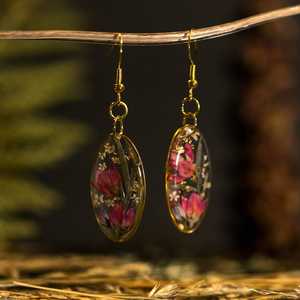 MN EXPORTS Fashion Resin & Natural Pearl <b>Drop</b> Earrings Colorful Handmade Islamic Design Women's Party Wear Jewelry - Product Image 2