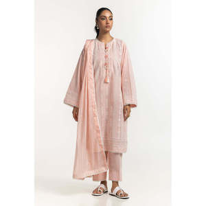 Salwar Cosido de Mujer con Bordado de Lurex Color Durazno, Material Georgette Suave, Estilo Pakistaní y Bollywood, Ropa Étnica para Festivales - Product Image 1