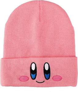 Kirby Winter <b>Beanie</b> Y2K <b>Slouch</b> Cartoon Kidby Acrylic Knitted <b>Beanie</b> <b>Hat</b> Ribbed Lining Cuffed <b>Beanie</b> Winter <b>Hat</b> - Product Image 6