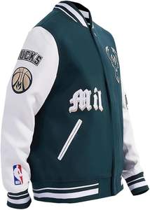 Blouson universitaire vintage en laine pour homme et femme, style streetwear, col montant côtelé, boutonné, décontracté chic, type baseball, hiver - Product Image 5