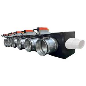 Amortisseurs motorisés Lindab 7 zones en mousse de polyuréthane à économie d'énergie industrielle 160/200 mm pour systèmes CVC, connexion latérale VMC - Product Image 1